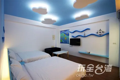 晴風輕旅民宿 海洋四人房